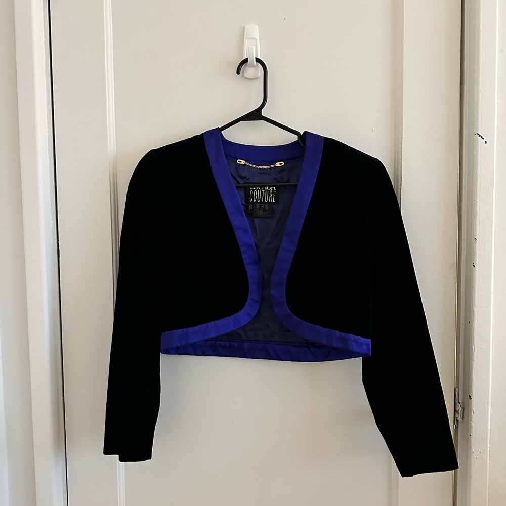 Escada Couture Cropped Velvet Blazer